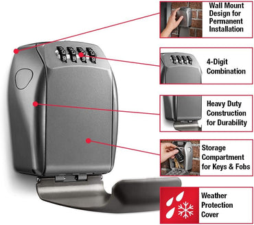 Master Lock Heavy Duty Wall-Mount Key Box with 5-Key Capacity