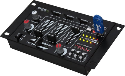 Ibiza DJ21USB-BT Bluetooth USB 4-Channel 7-Input DJ Mixer Console