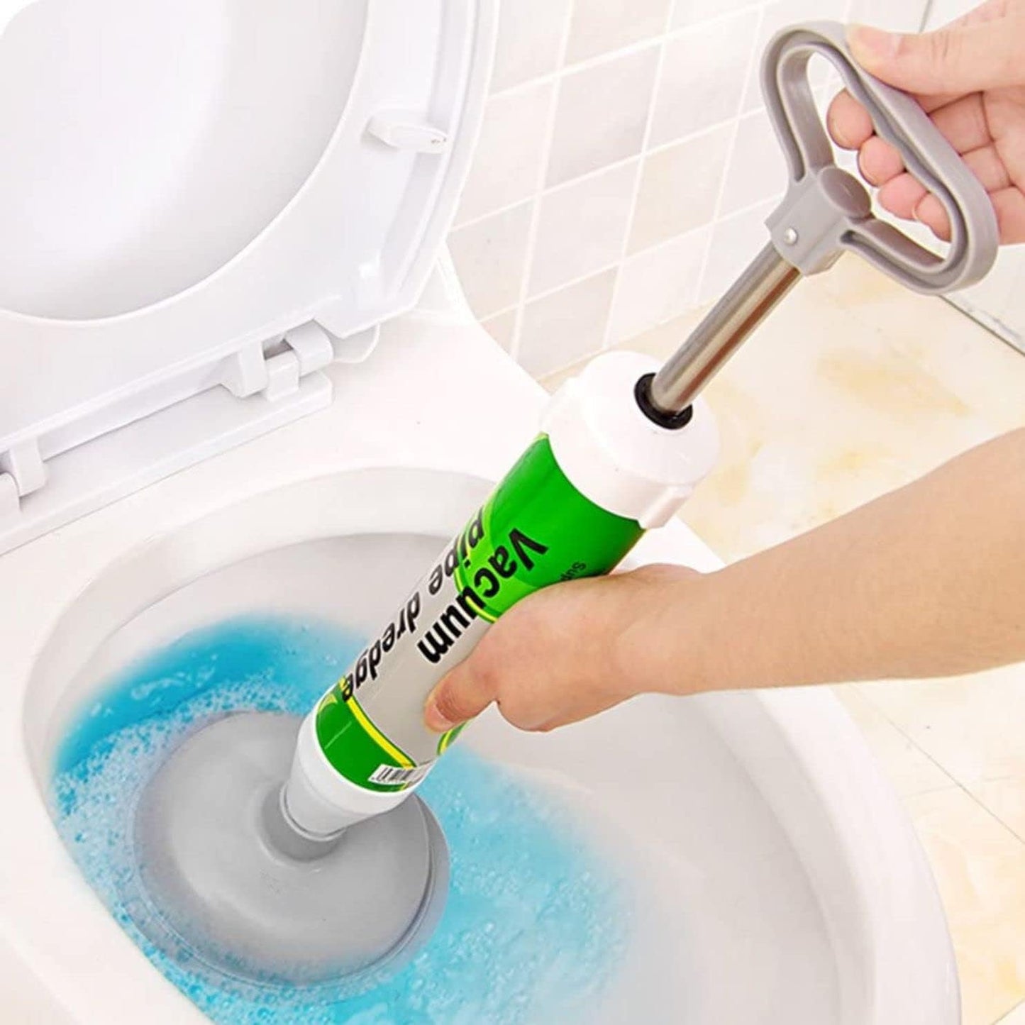 Oui Mama High-Pressure Toilet Plunger with Heavy-Duty Drain Blaster