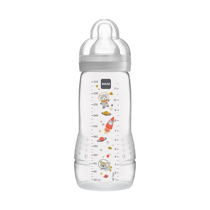 MAM Easy Active 11oz Baby Bottle with SkinSoft Nipple, Space Theme