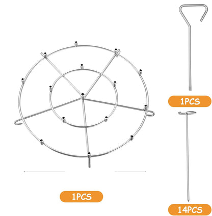 MeiHongJiaYe 15 Pack Stainless Steel Barbecue Skewers