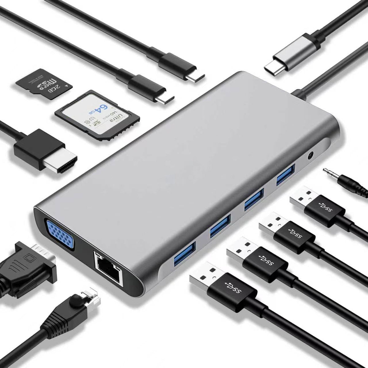 SZPACMATE USB C Hub Docking Station for MacBook Pro Air