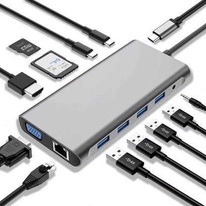 SZPACMATE USB C Hub Docking Station for MacBook Pro Air