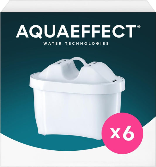 AQUAEFFECT MAX+ Water Filter Cartridges 6-Pack for Pure, Refreshing Water