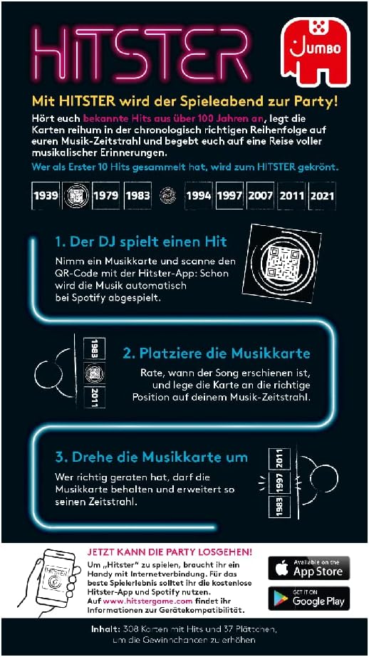 Hitster Original Music Card Party Game for Adults and Families