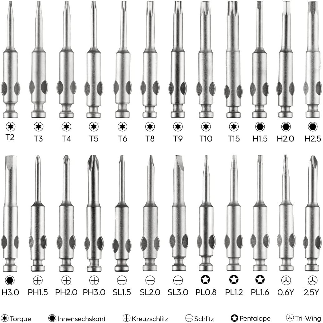 Hama Mini Screwdriver Kit for PC with Metal Handle and 24 Heads in Case