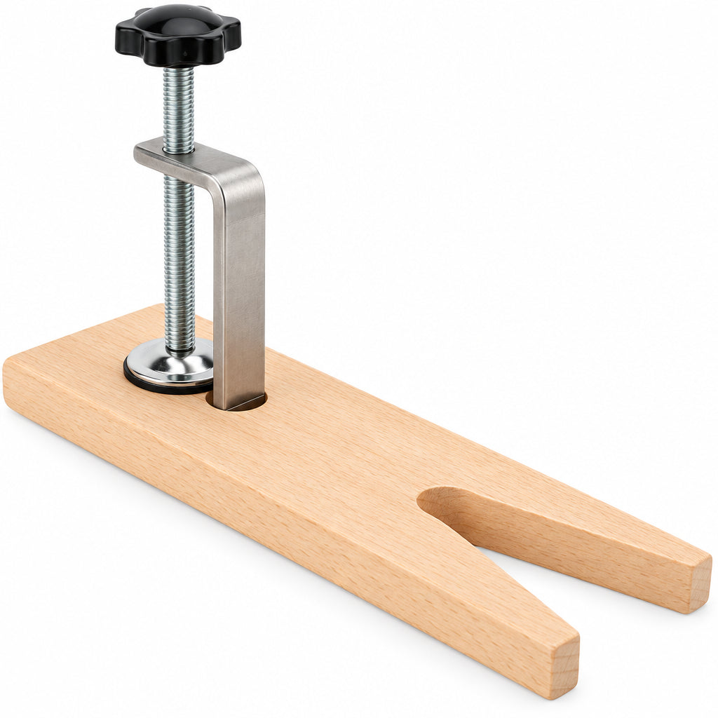 Wooden Bench Pin with V Slot and Clamp Jewelry Making Tool