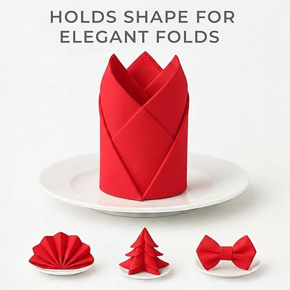 LivinEase Cotton Cloth Napkins 6-Pack Premium Sustainable Reusable Tableware