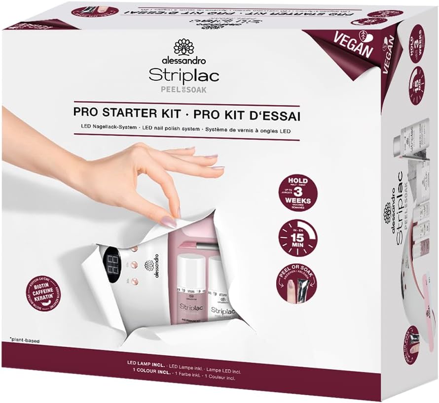 alessandro Striplac Pro UV Nail Polish Starter Kit 15‑Minute Manicure
