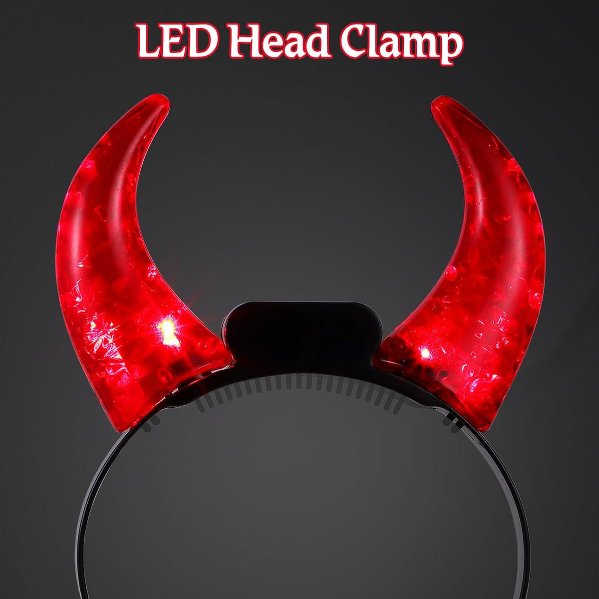 FOMIYES B0D8RZB36C LED Devil Horns Headband Red