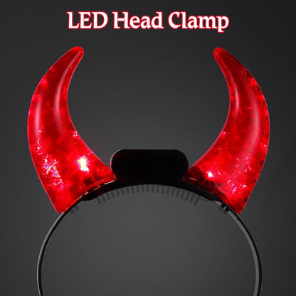 FOMIYES B0D8RZB36C LED Devil Horns Headband Red