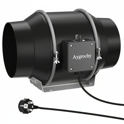 Aygrochy Adjustable Duct Fan 125mm 416m³/h EC Motor