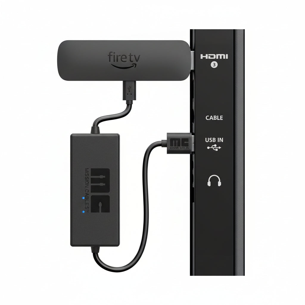 Mission USB Power Cable for Amazon Fire TV – Adapter-Free