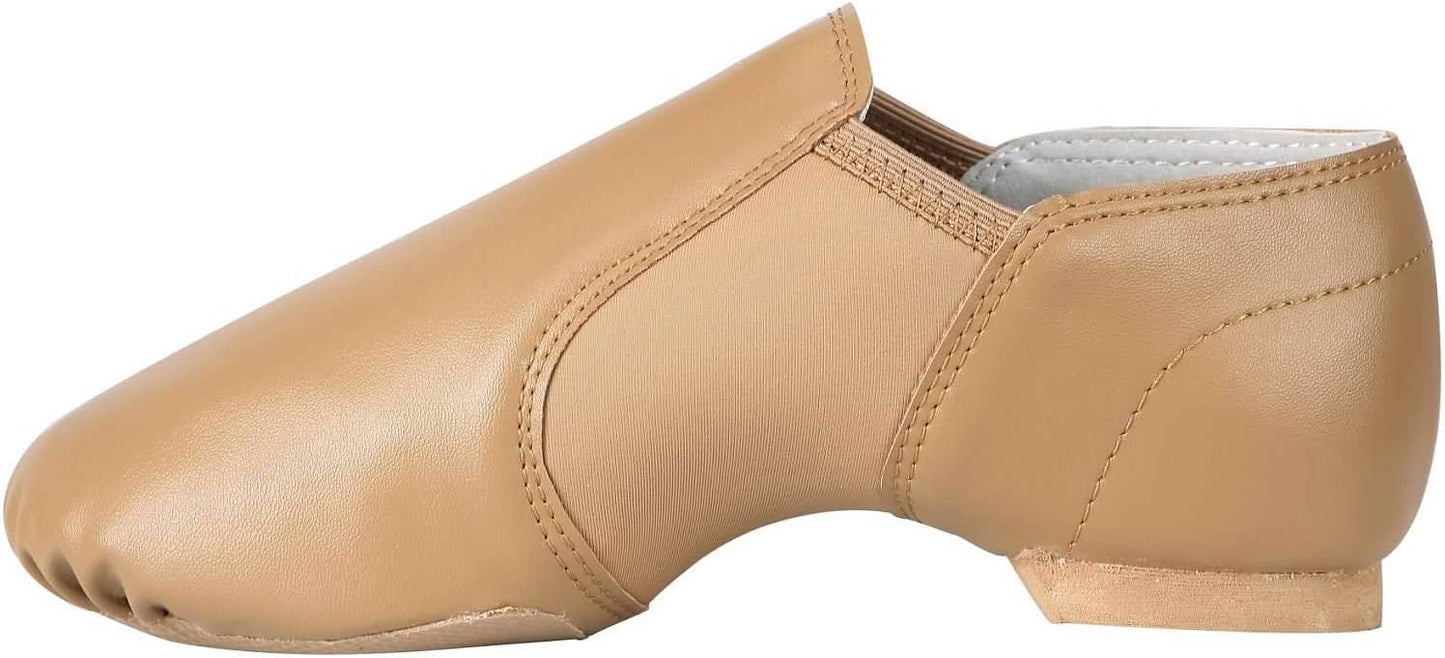 Linodes Unisex PU Leather Slip-On Jazz Dance Shoes