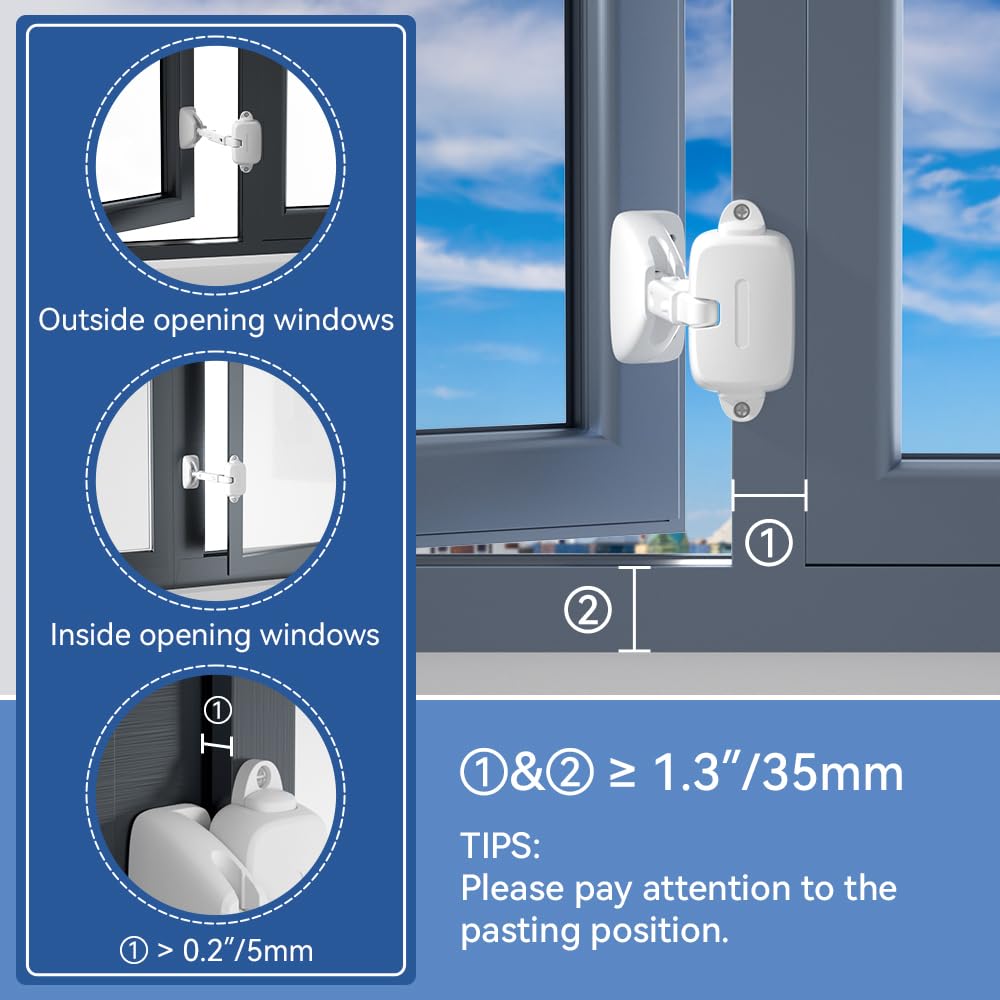SAFELON Adjustable Window Safety Restrictor – Secure Kids & Pets