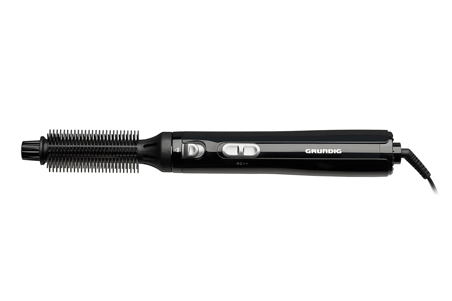 GRUNDIG HS 3020 Volume and Curl Styler with Dual Round Brushes, Automatic Roll, 400W Power, Black/Silver