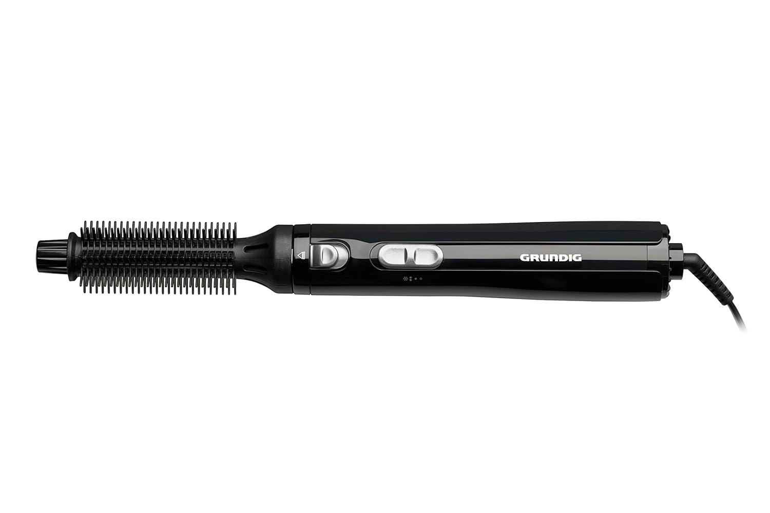 GRUNDIG HS 3020 Volume and Curl Styler with Dual Round Brushes, Automatic Roll, 400W Power, Black/Silver