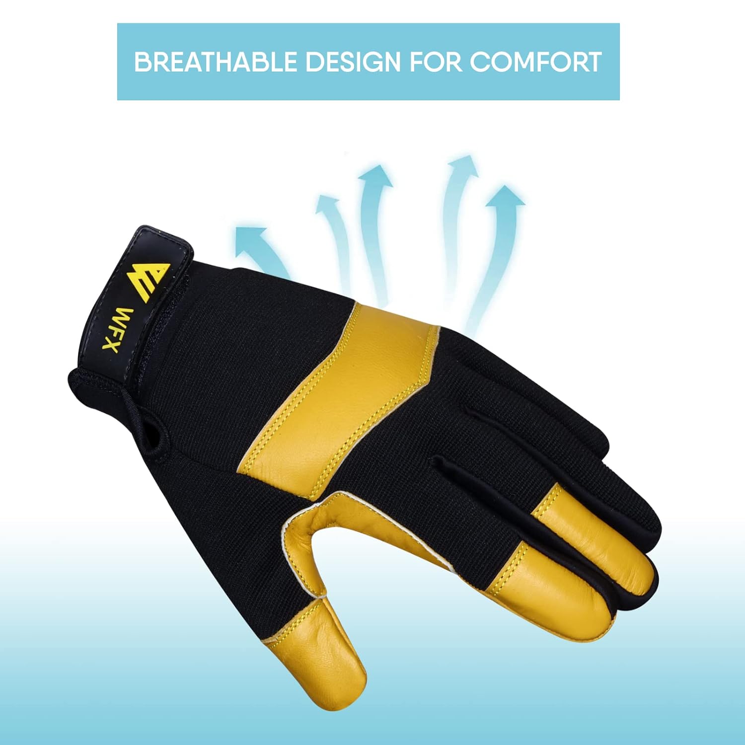 WFX Heavy-Duty Thorn-Resistant Leather Gardening Gloves Breathable Flexi Fit