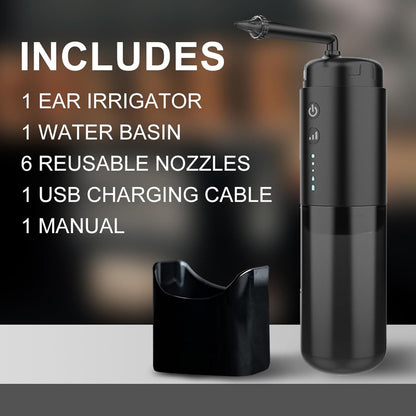DANLIKT Electric Earwax Remover: IPX6 Waterproof, 3 Modes, Dual Nozzles
