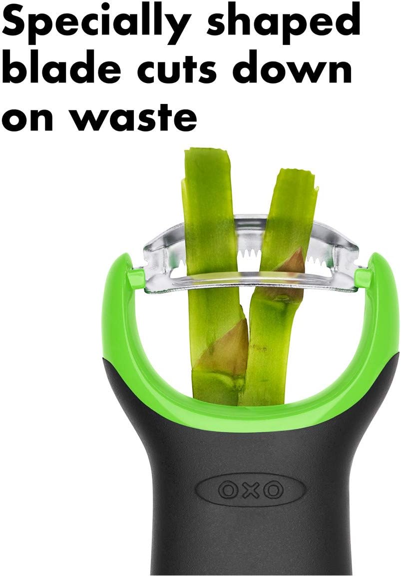 OXO Asparagus Peeler, Stainless Steel, Black