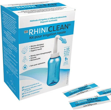 RHINICLEAN Nasal Irrigation Kit with 10 Salt Sachets for Ages