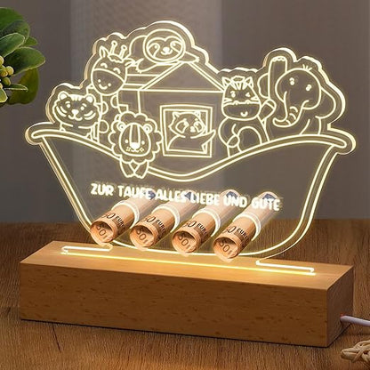 BBTO Little Prints Noah's Ark Baby Room Night Lamp Gift