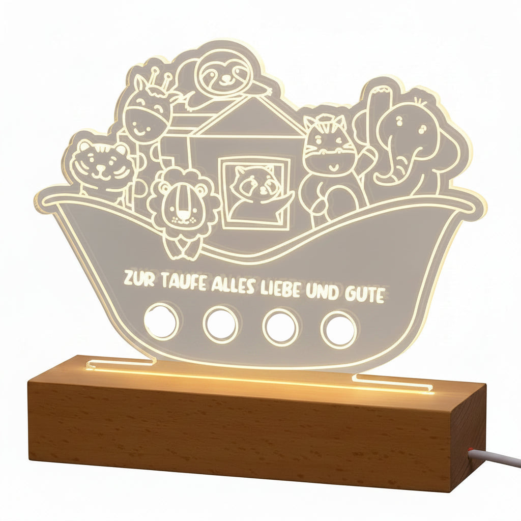 Little Prints Arca lui Noe Baby Night Light Lamp