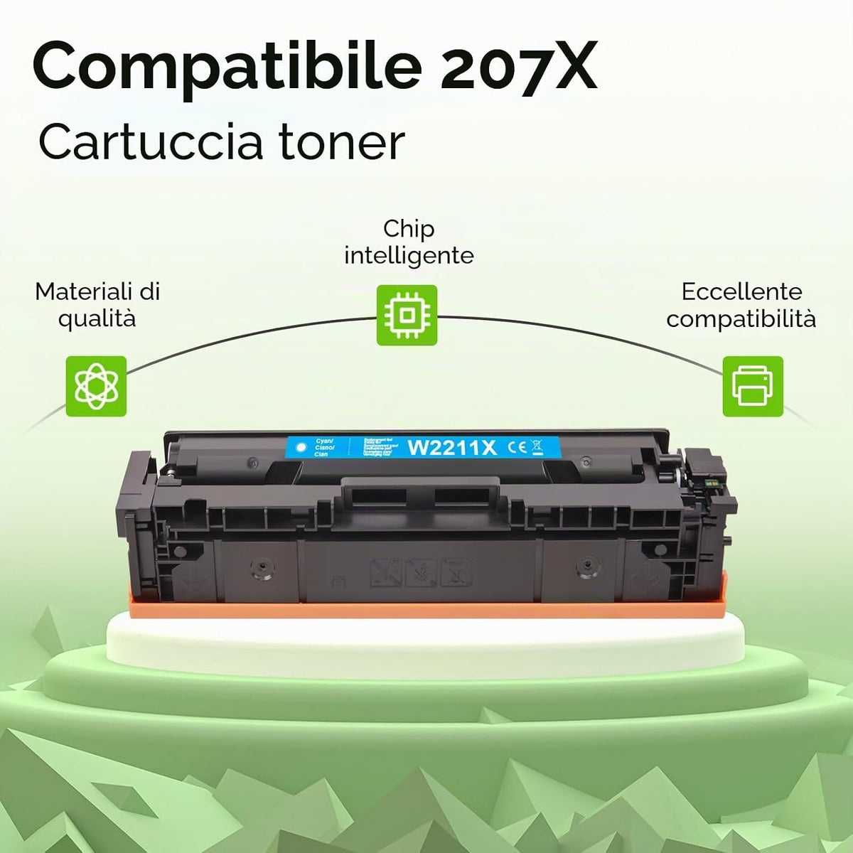 Swiss Toner 207X Toner Compatible with HP Color LaserJet Pro M255dw M283fdw