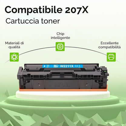 Swiss Toner 207X Toner Compatible with HP Color LaserJet Pro M255dw M283fdw