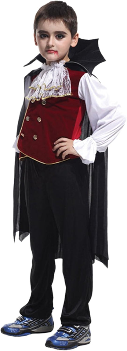 Licus Kids Vampire Halloween Costume for Boys Gothic Dracula Outfit