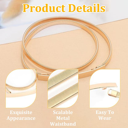 Elegant Gold Daisy Metal Waist Belt Adjustable Buckle Chain for Dresses Jeans