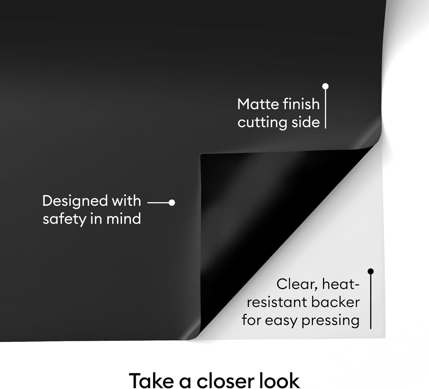 Cricut Value Black Iron-On Vinyl Roll 12×5ft HTV