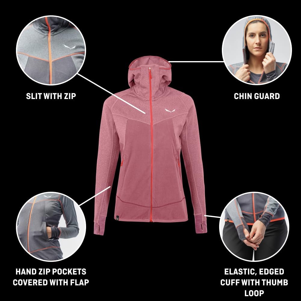 Salewa Puez Hybrid Polarlite Hooded Women's Softshell Fleece Jacket