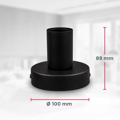 Vintage Matte Black Ceiling Spot Light – B.K.Licht Retro Surface‑Mounted E27 Lamp