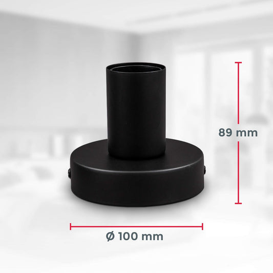 Vintage Matte Black Ceiling Spot Light – B.K.Licht Retro Surface‑Mounted E27 Lamp