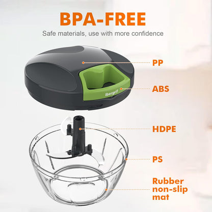 Ibergrif M501 Manual Food Chopper 500ml Multi-Functional Kitchen