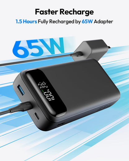 ADDTOP 65W 20000mAh Portable Charger Power Bank for Laptops & Phones
