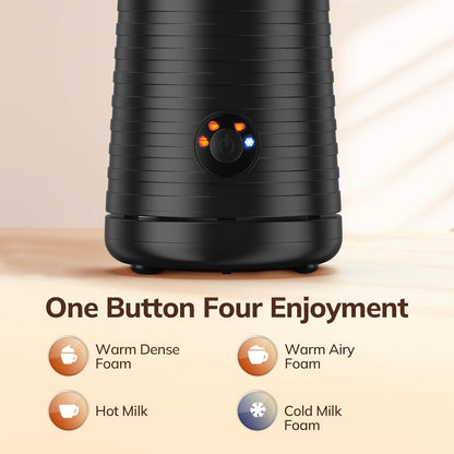 Morpilot 4-in-1 Electric Milk Frother with Quiet Non-Stick Design