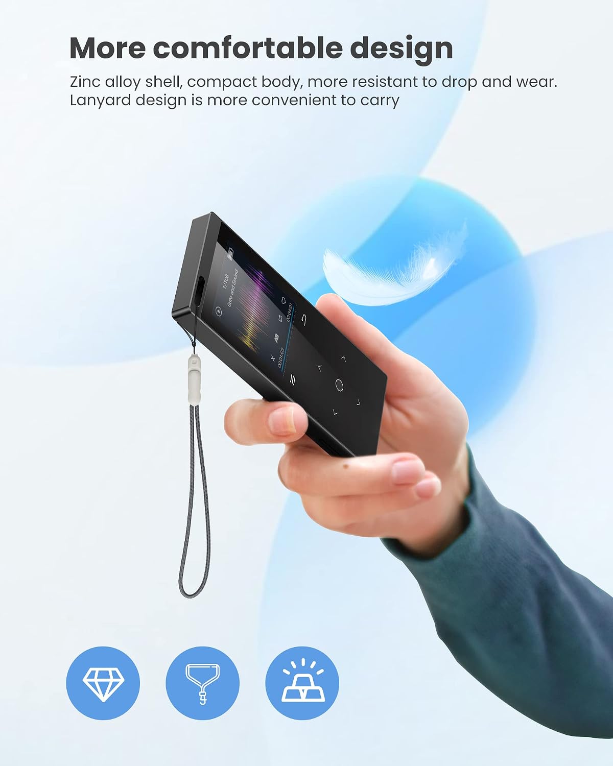 DODOSOUL M800-128G 128GB MP3 Player Black