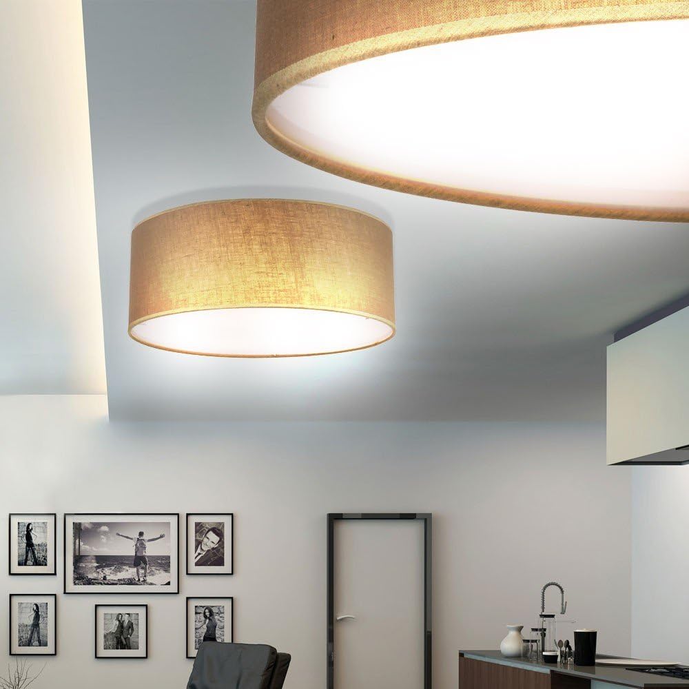 Globo Decorative Brown Textile Ceiling Lamp for Living Room