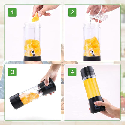 Moisturnt Portable USB Rechargeable Personal Blender 380ml Mini Smoothie Mixer
