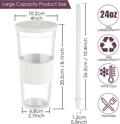 JIIKOOAI ZM-CA-New2pc Double Wall Insulated Tumbler 730ml 2-Pack