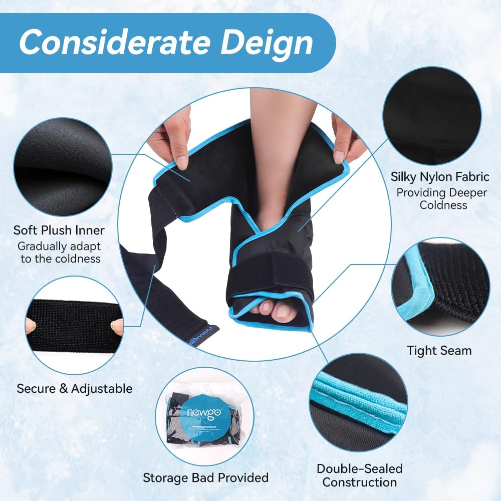Ultimate Foot & Ankle Ice Pack: Soothe Plantar Fasciitis, Injuries, Swelling