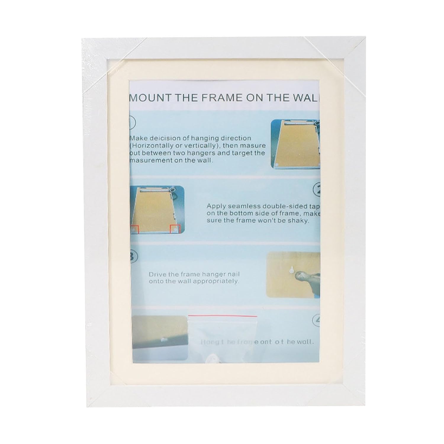White Kids Art Frame with Storage for A4 Artwork