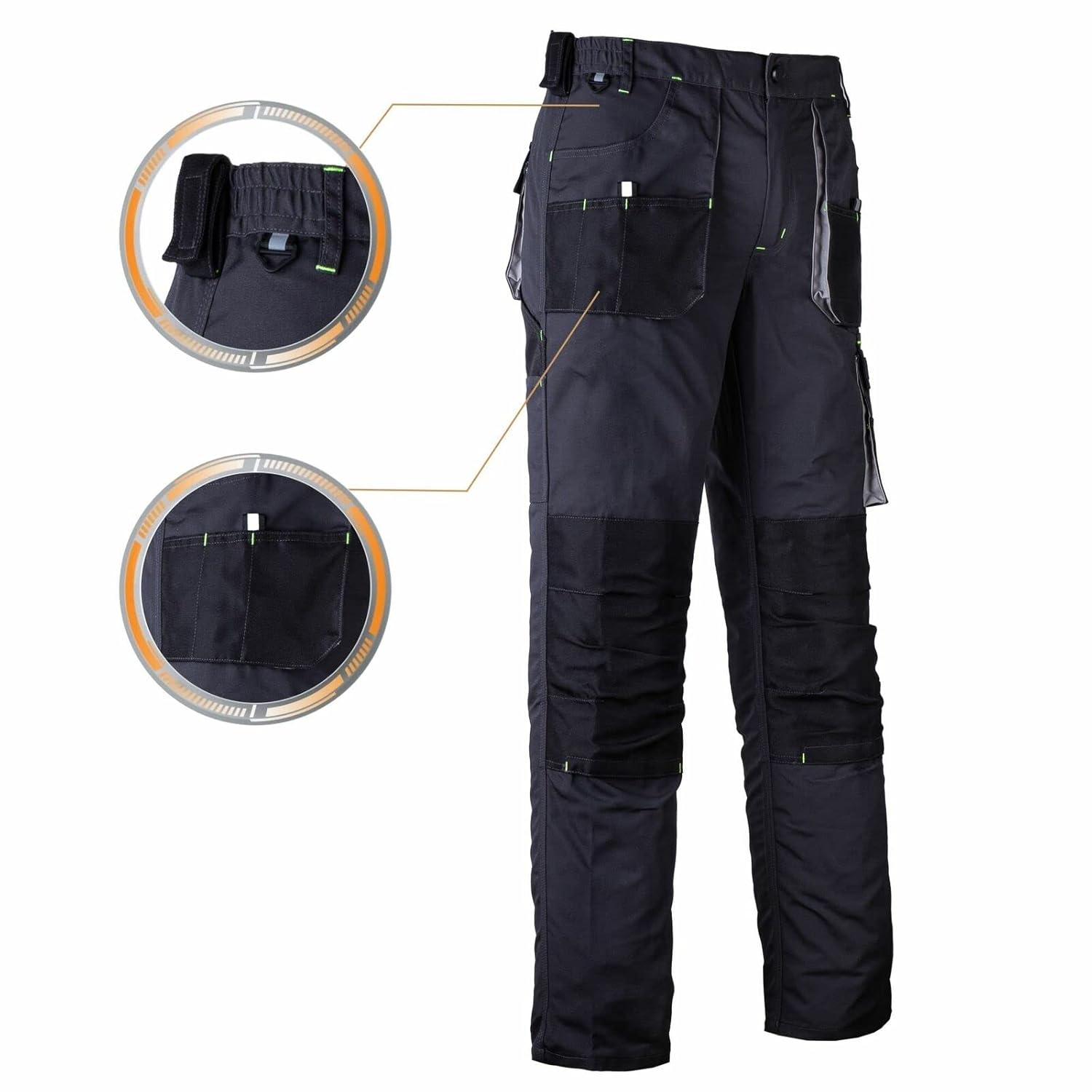 REIS FORECO‑T SBJS60 Men's Cut‑Protection Work Trousers – Grey/Black