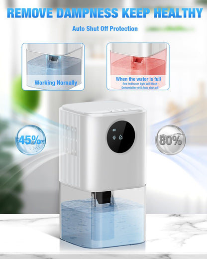 Homtronics B221 Mini Dehumidifier 1700ml 22.5W