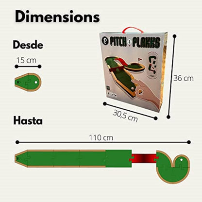 Pitch & Plakks Wooden Mini Golf Board Game Family Fun