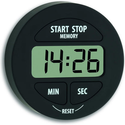 TFA Dostmann 38.2022.01 digital timer black magnetic backing
