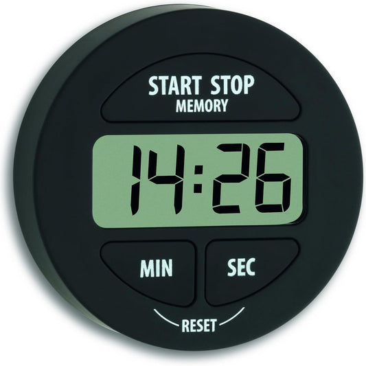 TFA Dostmann 38.2022.01 digital timer black magnetic backing