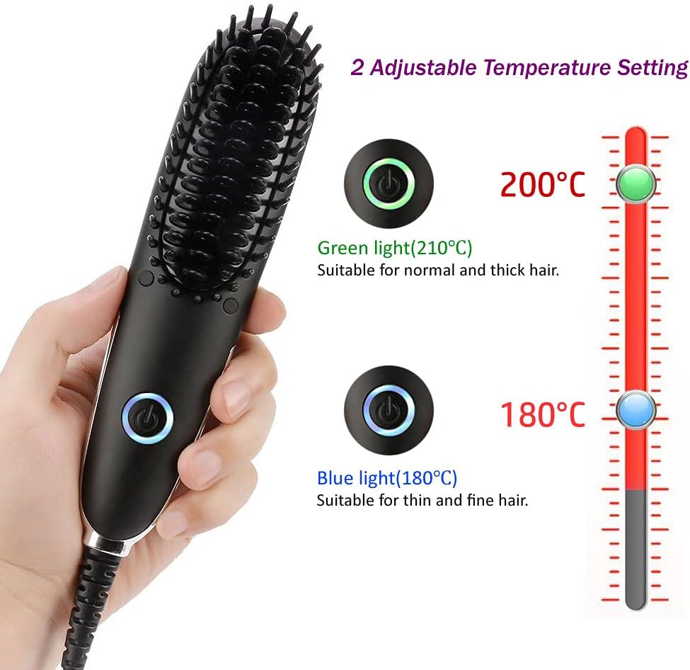 FARI Mini Travel Hair Straightening Brush Dual Voltage